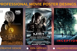 create a unique movie poster, film poster design for you