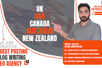 provide guest posting in USA, UK and australian blogs with dofollow backlinks