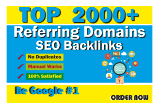 build referring domains SEO backlinks for website ranking