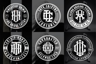 do initial letters minimalist fashion monogram streetwear clothing brand logo