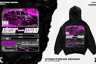 create amazing streetwear hoodie design for your brand