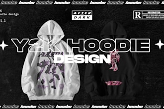 design y2k style hoodie for your clothing brand