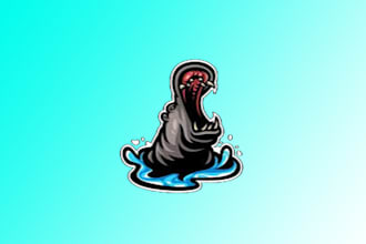 give a high quality hippo head mascot logo design for your company