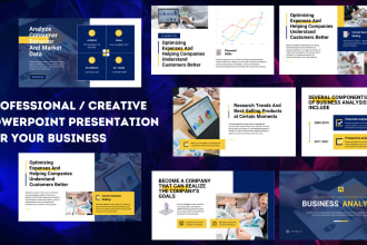 design a business powerpoint, google slides and keynote presentation