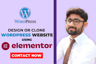design or clone premium wordpress website with elementor pro