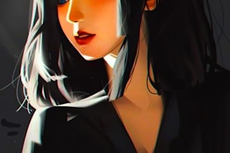 make a very beautiful anime art for you in my style