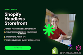 setup shopify headless store with hydrogen and react, remix or next
