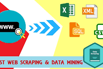 do fast web scraping, data scraping and data mining