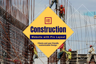 clone copy design construction website with elementor