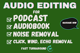 audio editing, enhance, clean up, fix, remove echo, repair, and restore quality