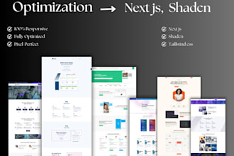be nextjs, shadcn UI speed  lighthouse scores guarante