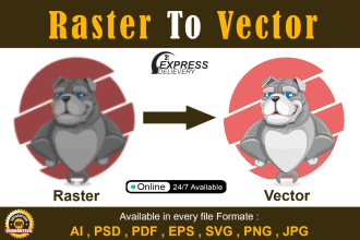 redesign, vector tracing, update and modify your existing raster image