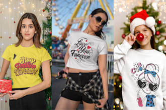 do realistic t shirt mockup with your logo or design