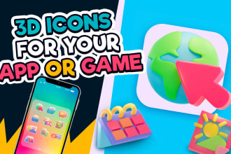 make cute 3d icon designs