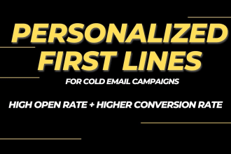 write cold email first lines for your email campaigns