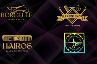 professionally design barber shop logo