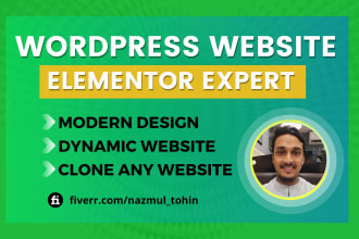 be elementor expert for wordpress website and copy clone website by elementor