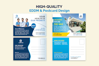 design eddm, medical, roofing, real estate, lawn care, cleaning postcard