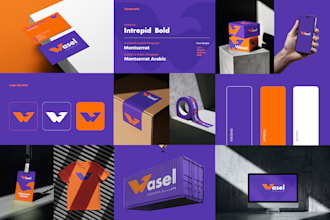 a business logo with full brand identity