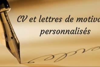 write your CV or cover letter in french