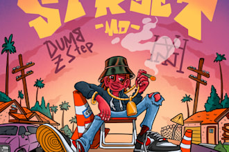 do dope music illustration for album cover single mixtape