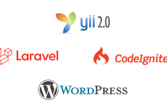 develop web application using yii2 ,codeigniter, laravel framework