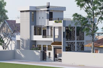 do architectural revit bim modeling, plans and 3d renderings