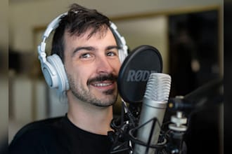 record a professional commercial or character voice over