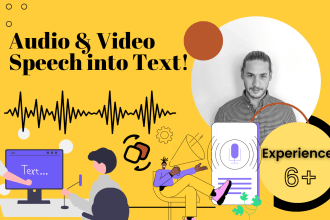 turn video or audio speech to the text within hours