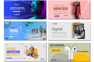 design web banner, cover, shopify banner, ads, header,