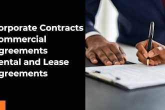 review, edit and draft corporate and commercial agreements