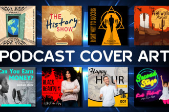 design unique podcast cover art and itunes or spotify cover art
