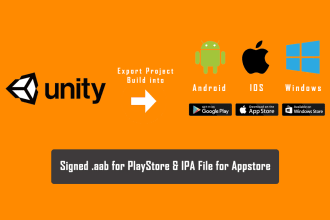generate signed apk or ios build from unity game and publish to playstore