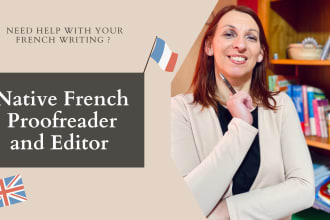 proofread edit rewrite read or record french content