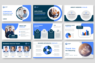 design business powerpoint presentation template, pitch deck slides