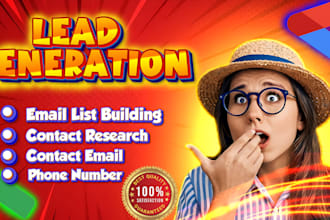 do lead generation and email list building contact research