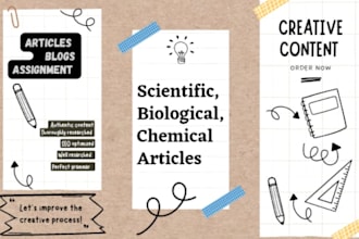 do SEO scientific and chemical article and blog writing