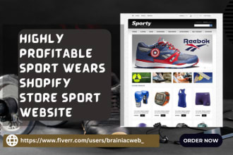 design sport shopify store jersey store sport shoes sport accessories website