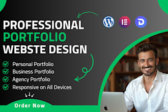 build creative portfolio website or resume and responsive wordpress website