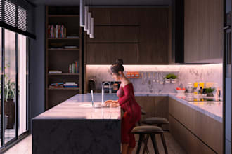 model and render a 3d scene in blender 3d