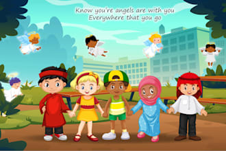design children illustration animate book and cover