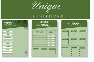 design a custom printable planner, calendar, or tracker in  arabic or english