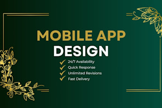 create a modern and sleek mobile app ui ux design