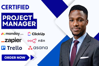 setup project management and automation in monday, clickup, trello, zapier, n8n