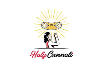 design a fun favorite genuine logo for holy cannoli food truck