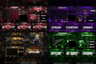 a professional twitch overlay and logo for your stream