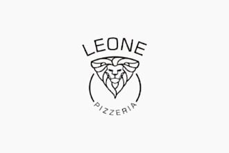 design popular classy leone pizzeria logo