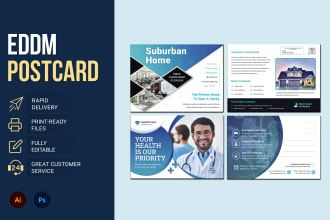 design eddm postcards for real estate, medical, fitness, and financial firms