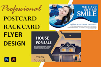 design eddm, rack card, postcard, flyer design in 8 hours