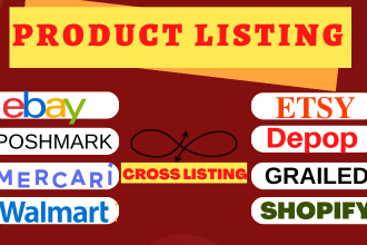 create cross listings on poshmark, ebay, mercari, etsy, grailed, depop, shopify